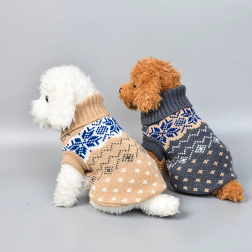 15 Colors Christmas Winter Dog Coat Clothes Warm Soft Knitting Pet Dog Vest Sweater for Small Medium Dogs Classic Pattern